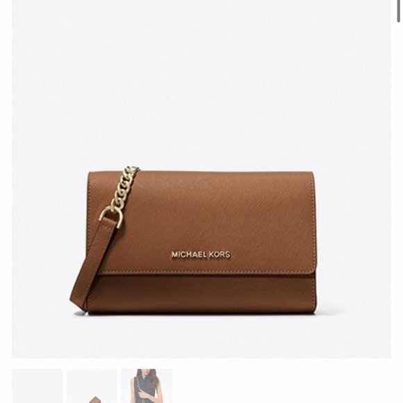Michael Kors Handbags - MK brown leather crossbody